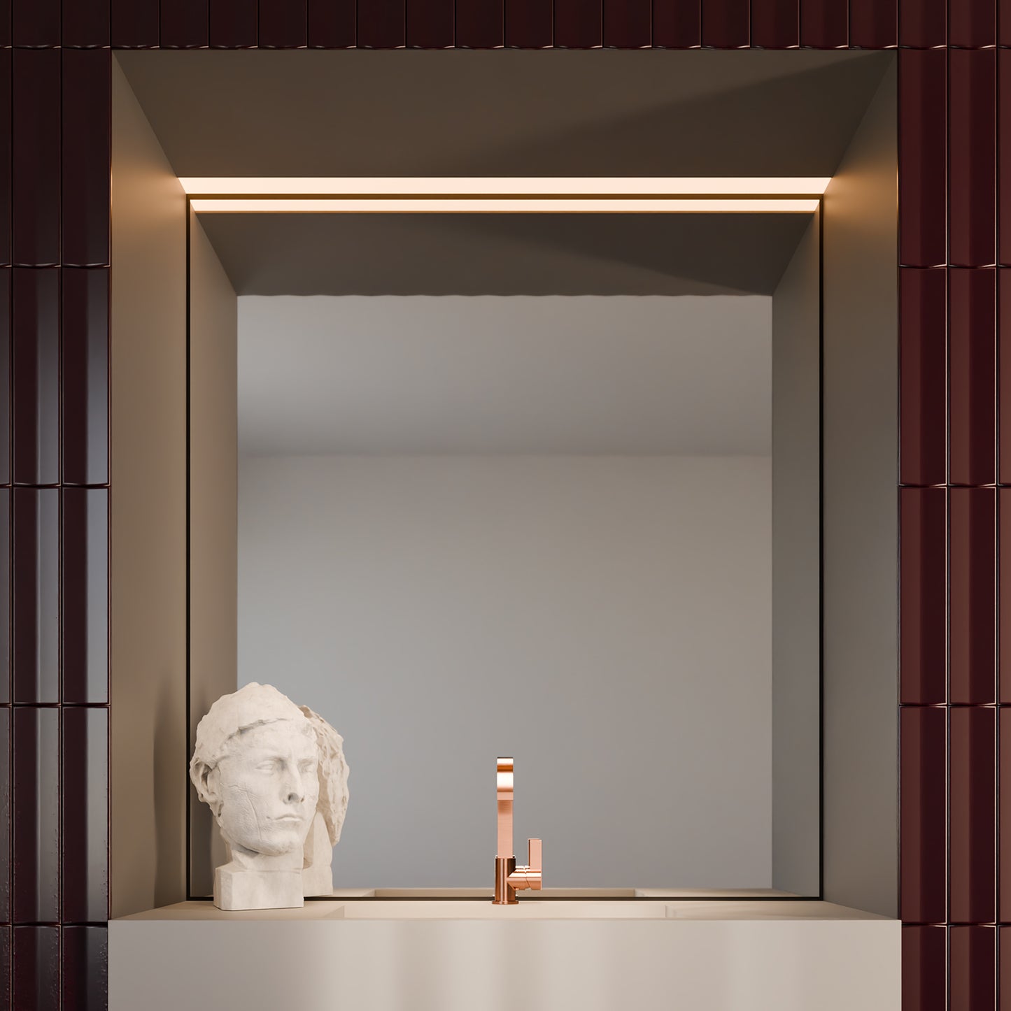 Treos Waschtischarmatur in Brushed Copper - Serie 195 - mit Druckverschluss - 195.01.15005