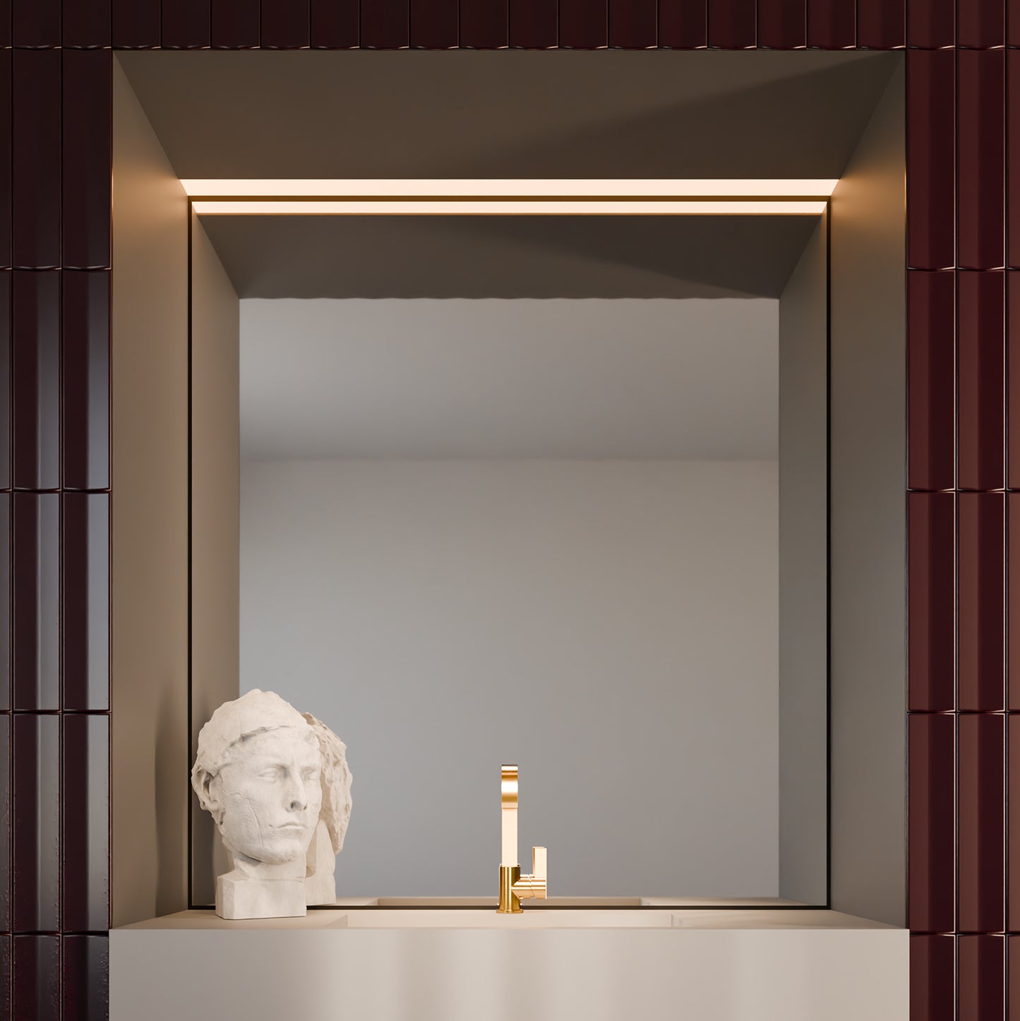 Treos Waschtischarmatur in Brushed Gold - Serie 195 - mit Druckverschluss - 195.01.15004