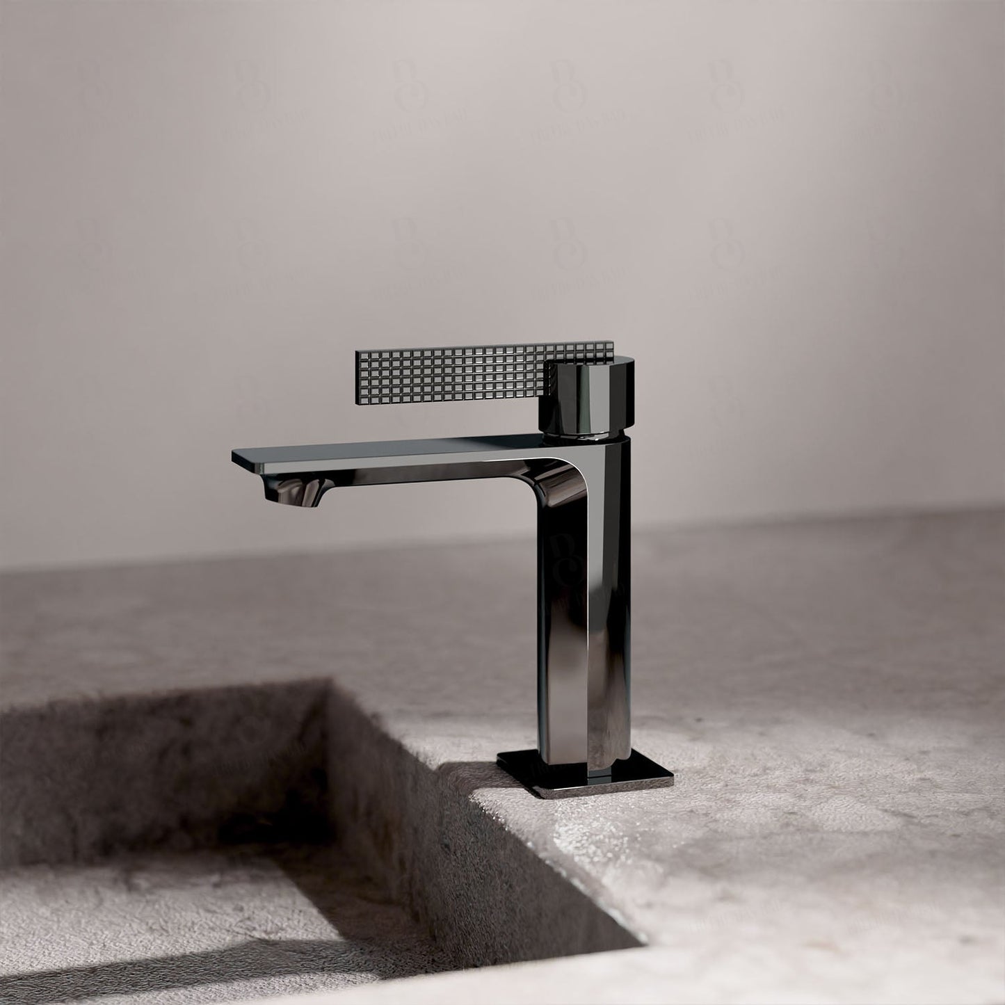 Daniel Rub. Waschtisch-Einhebelmischer - Serie Club Ohne Ablaufgarnitur Shiny Black Chrome