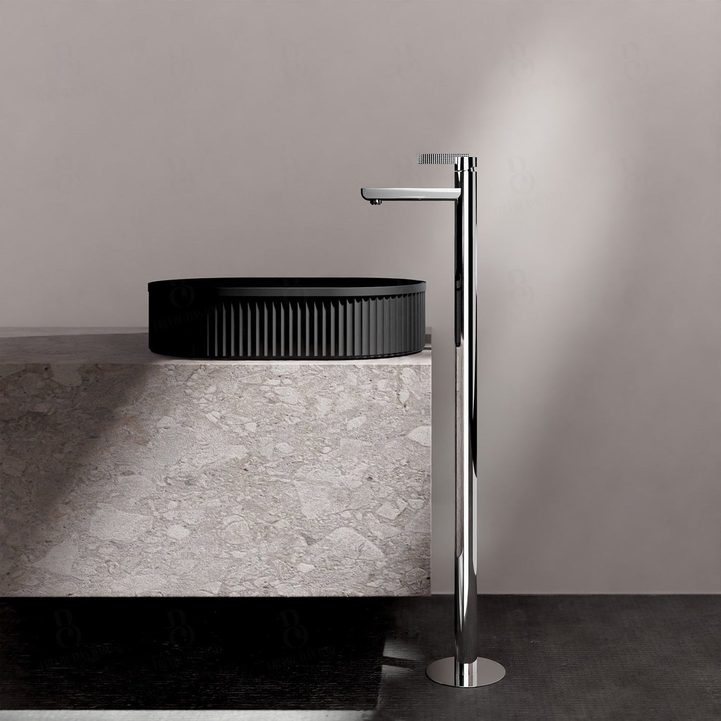 Daniel Rub. Waschtischarmatur - Bodenmontage Serie Club Mit Ablaufgarnitur