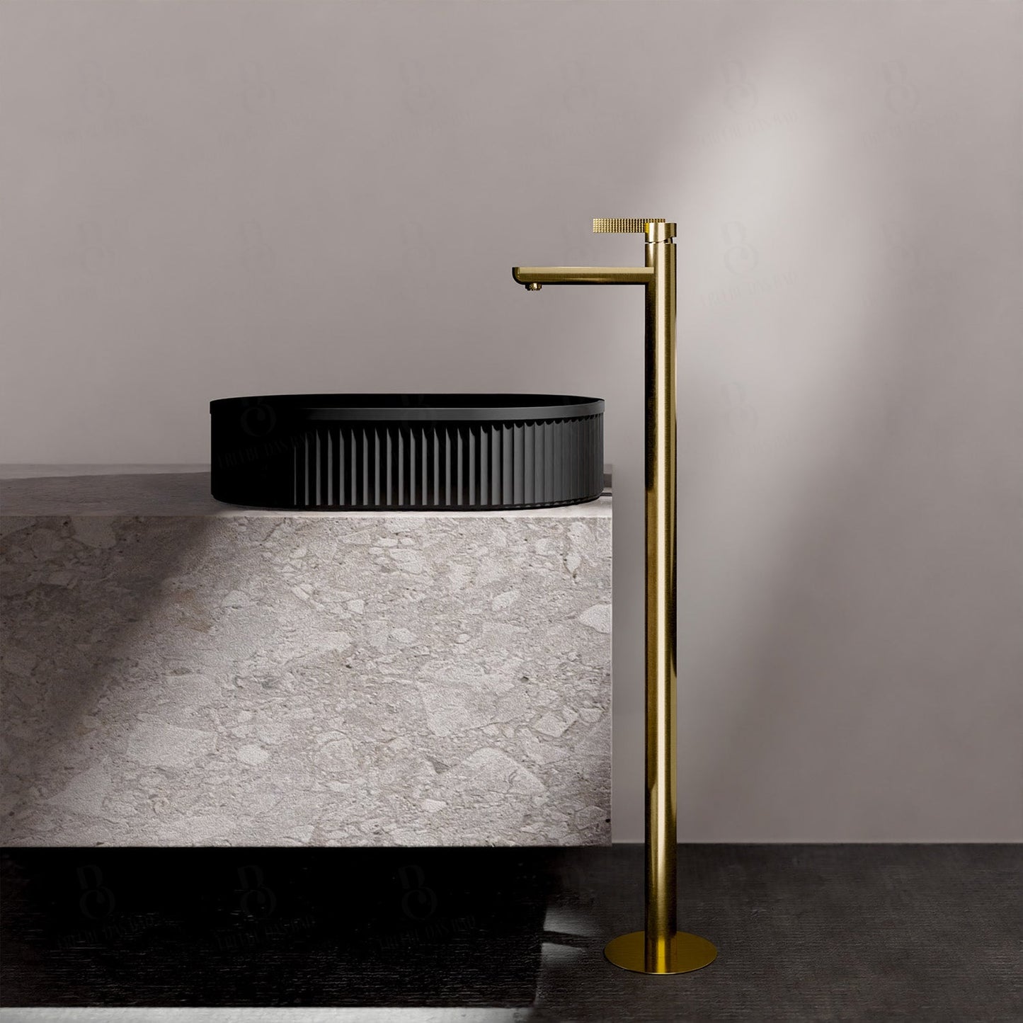 Daniel Rub. Waschtischarmatur - Bodenmontage Serie Club Mit Ablaufgarnitur