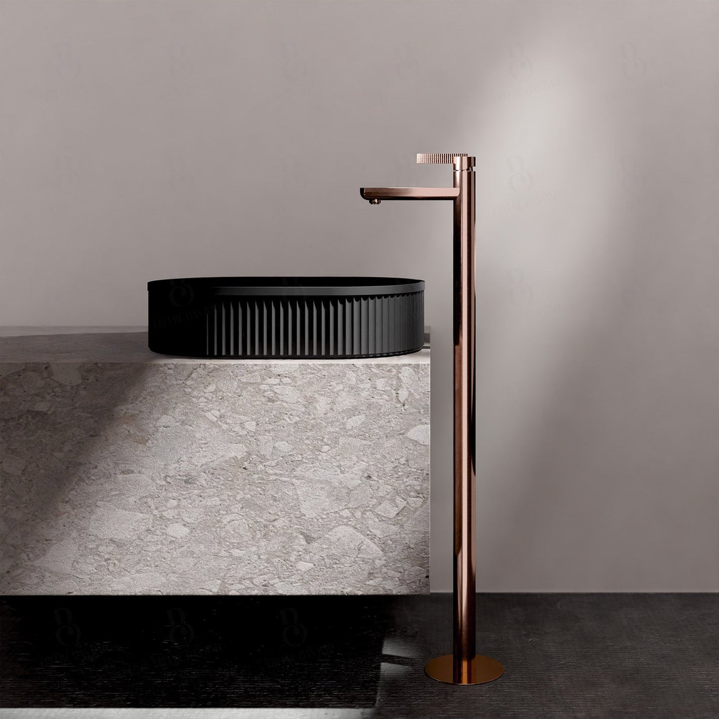 Daniel Rub. Waschtischarmatur - Bodenmontage Serie Club Mit Ablaufgarnitur