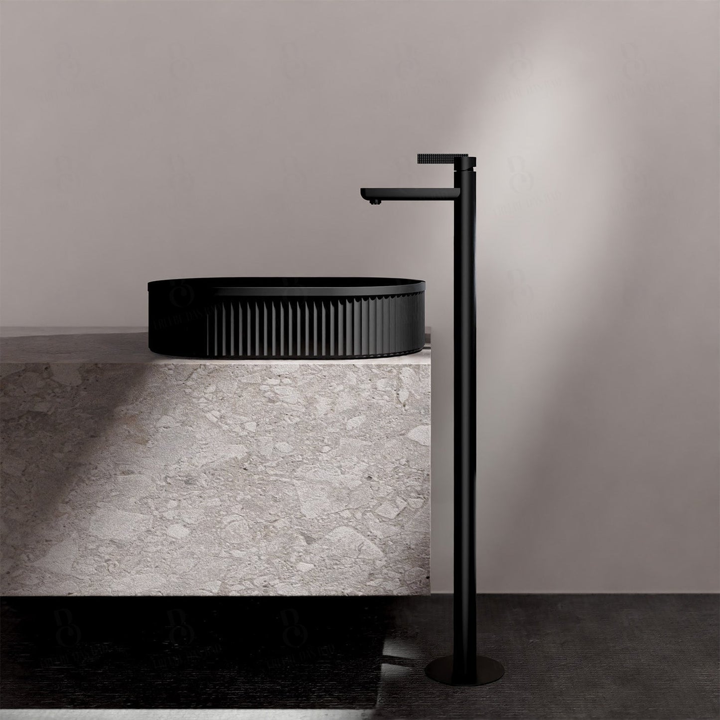 Daniel Rub. Waschtischarmatur - Bodenmontage Serie Club Mit Ablaufgarnitur