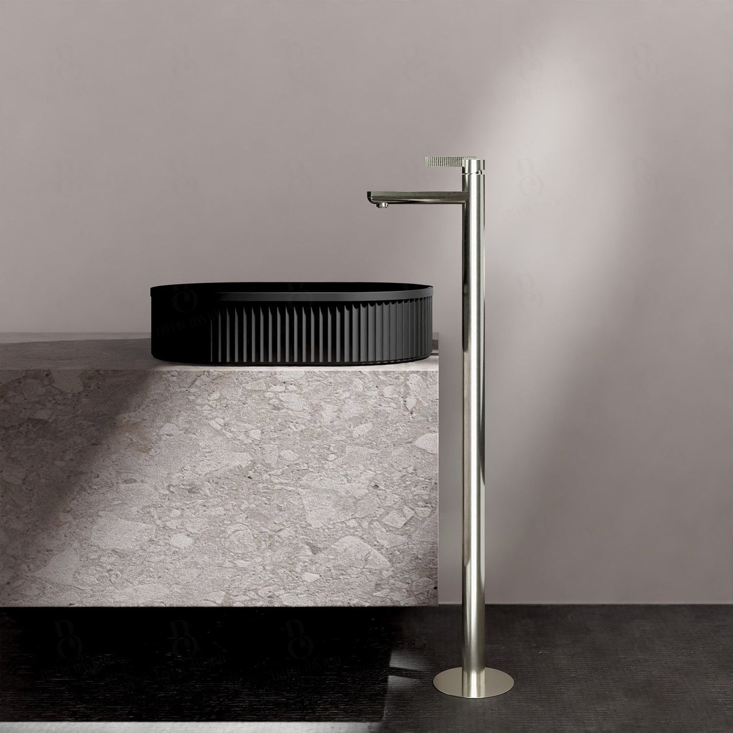 Daniel Rub. Waschtischarmatur - Bodenmontage Serie Club Mit Ablaufgarnitur