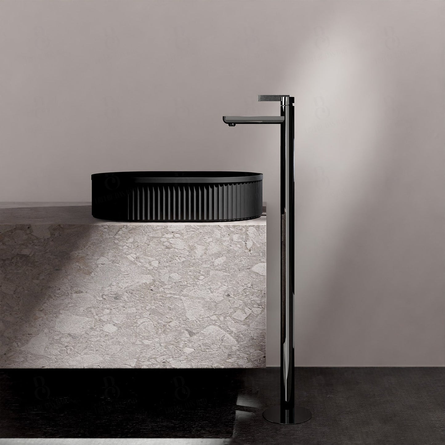 Daniel Rub. Waschtischarmatur - Bodenmontage Serie Club Mit Ablaufgarnitur