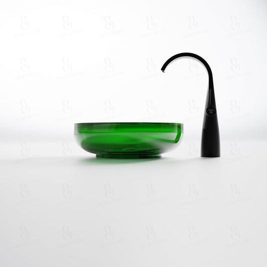 1Aufsatzwaschtisch rund - Steinberg Serie 489 - aus Polyresin - Forest