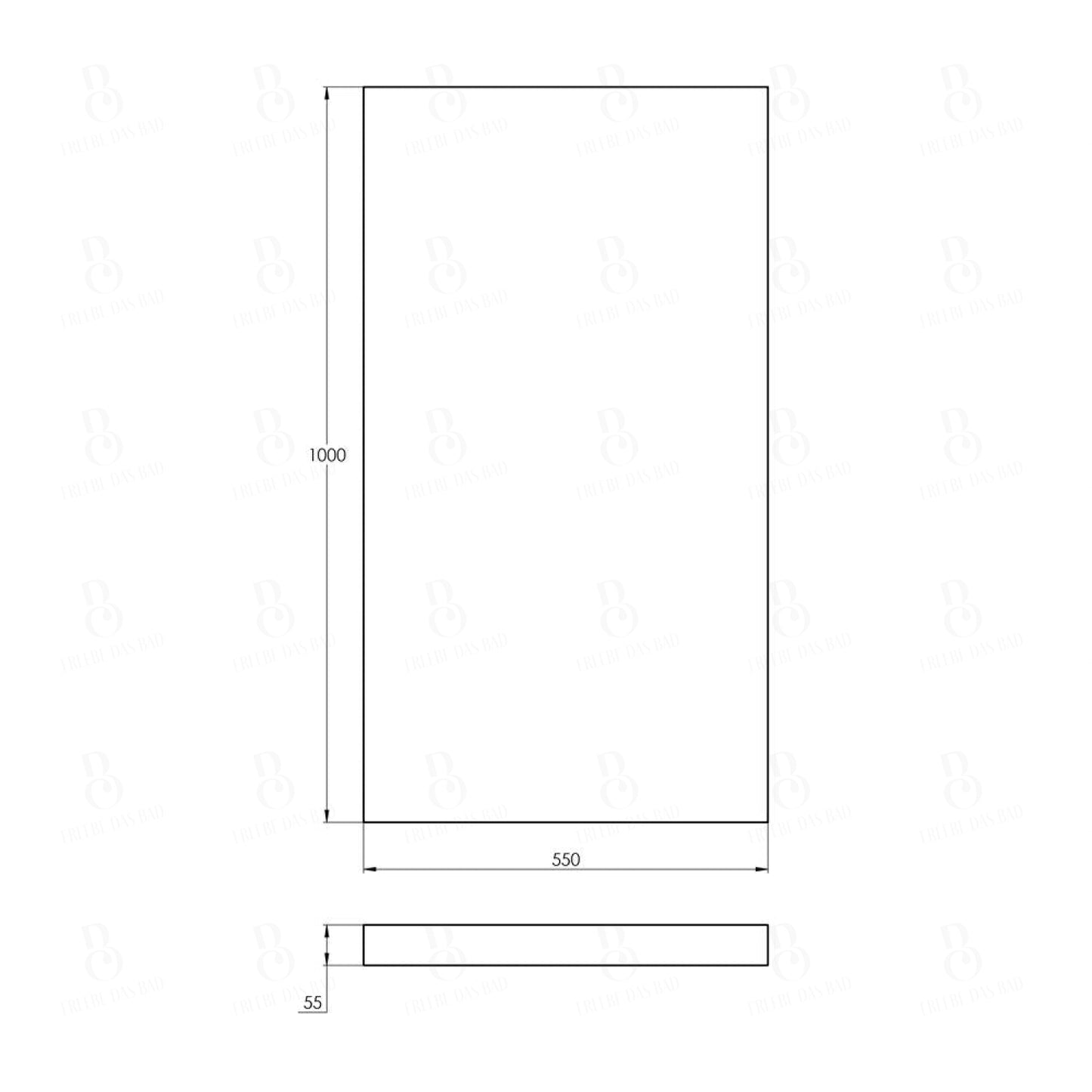 Treos Konsolenplatte für Aufsatzbecken in Eiche Dunkel - 100cm