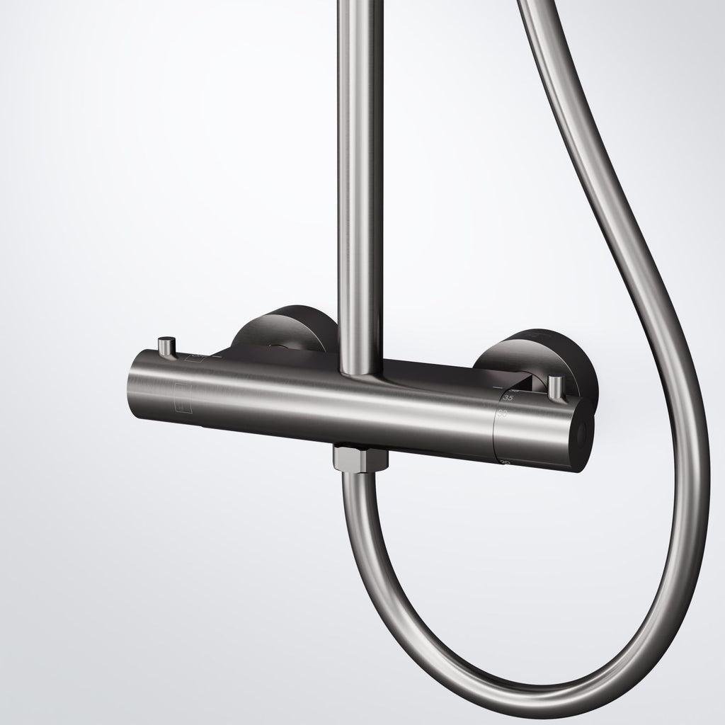 Steinberg Ensemble de douche - Série 100 - pour la douche - avec thermostat - Douche de tête et douche à tige