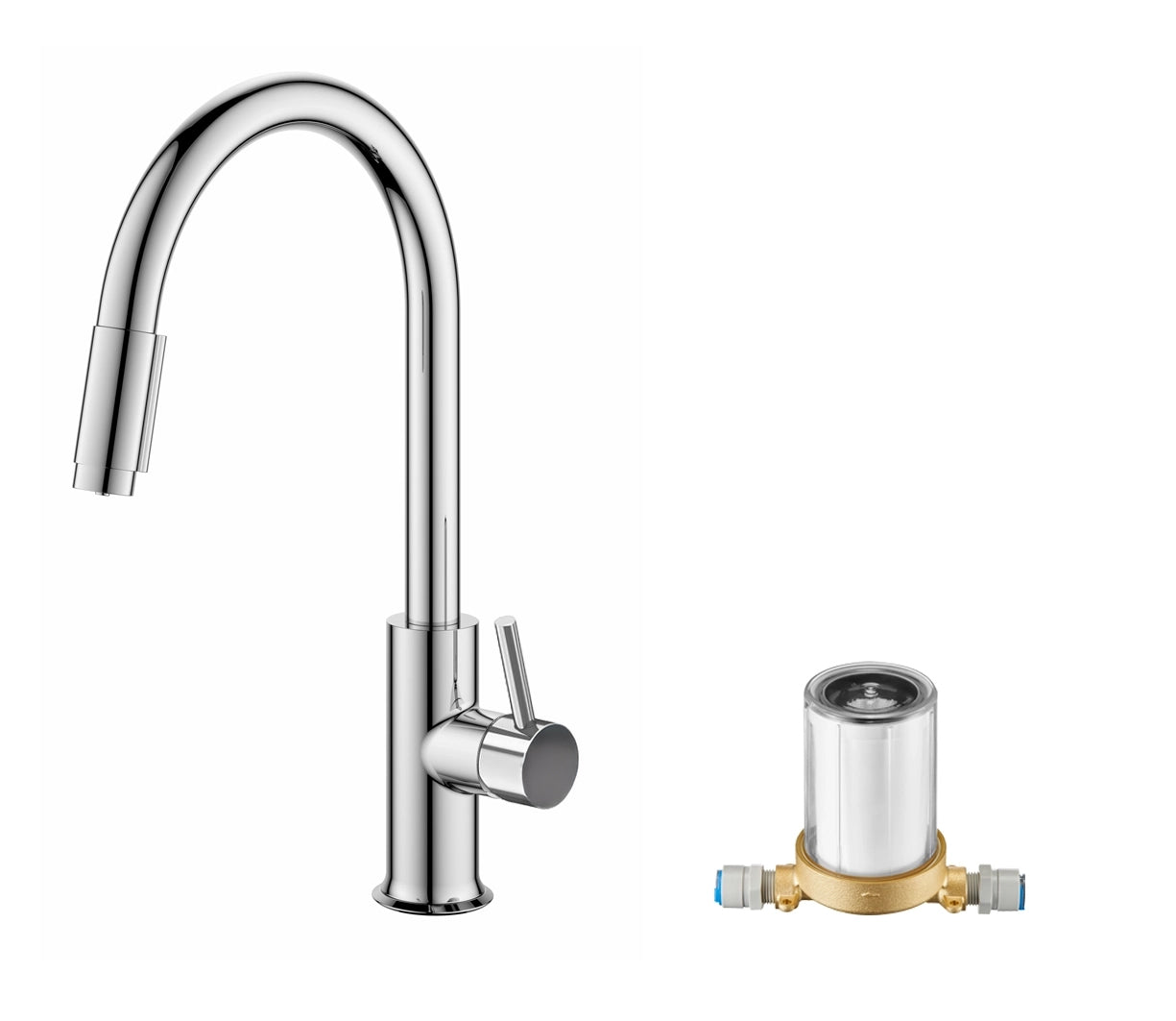 Steinberg Robinet de cuisine à double fonction - avec système de filtre à eau potable intégré