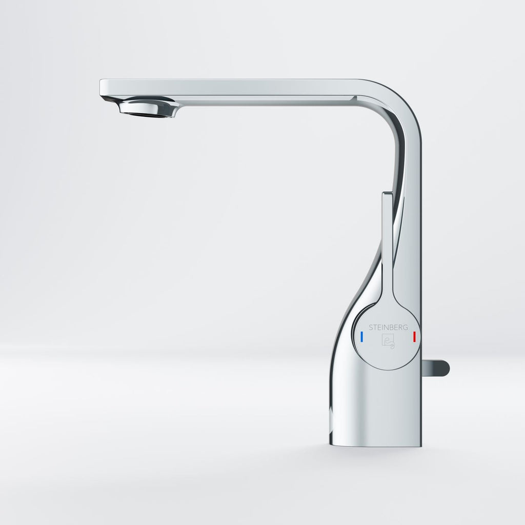 Steinberg Serie 230 Waschtisch-Einhebelmischer mit Ablaufgarnitur
