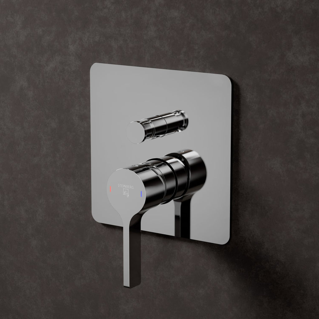Steinberg Serie 230 Fertigmontageset für Wanne/Brause-Einhebelmischer mit automatischem Umsteller