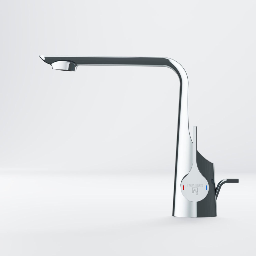 Steinberg Serie 290 Waschtisch-Einhebelmischer mit Ablaufgarnitur