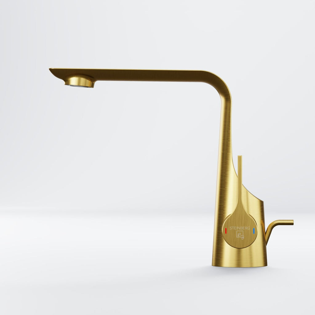 Steinberg Serie 290 Waschtisch-Einhebelmischer mit Ablaufgarnitur