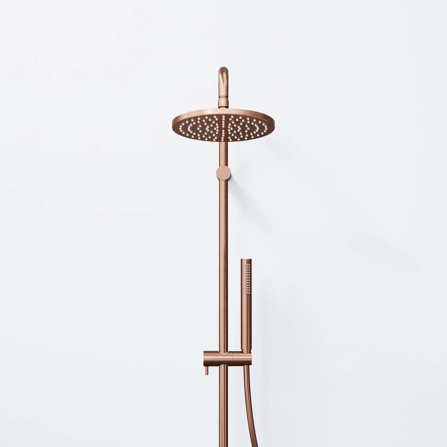 Steinberg shower set Matt gold, with thermostat, Rain Shower Round and rod hand shower