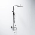 Steinberg shower set Matt gold, with thermostat, Rain Shower angular and rod hand shower