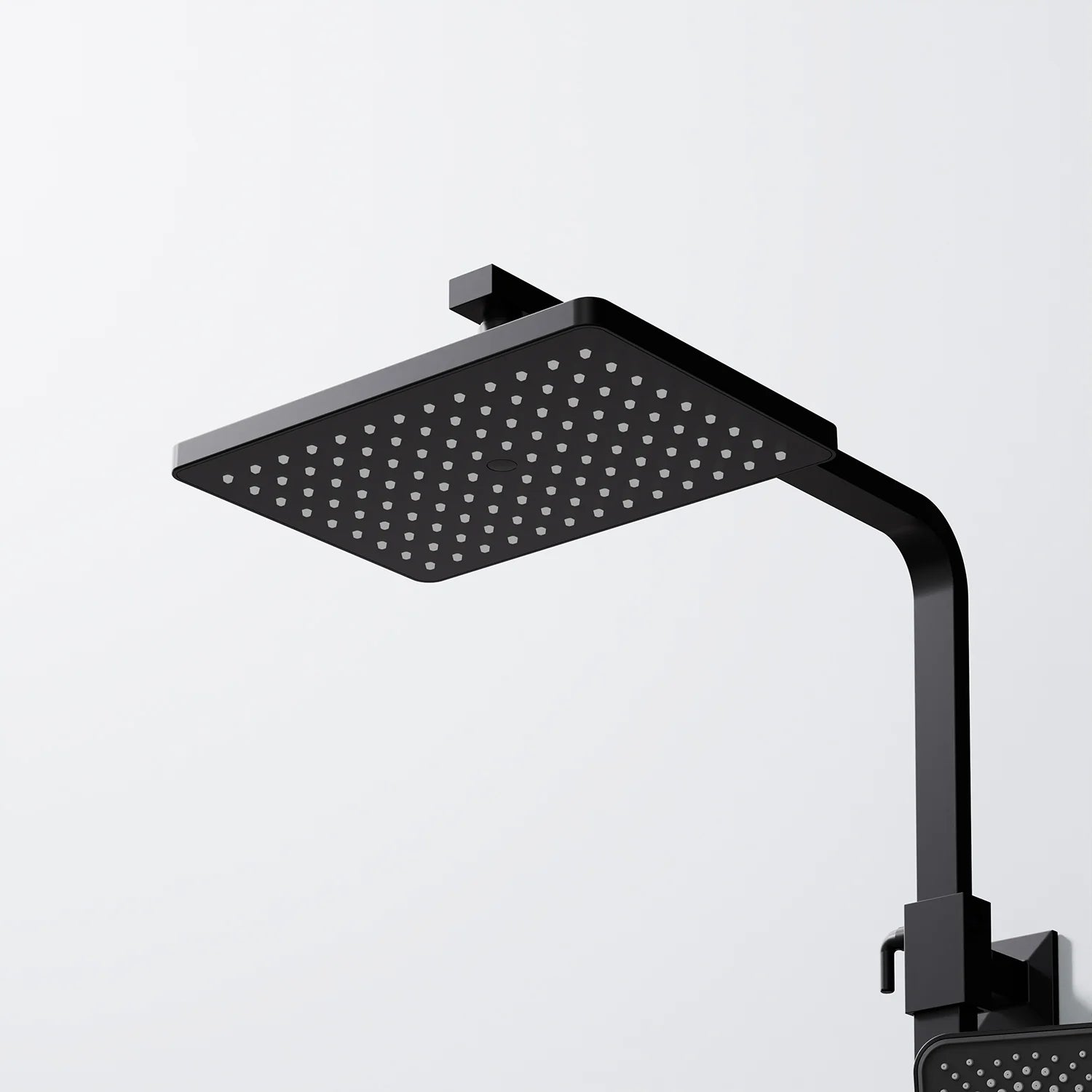 Steinberg shower set Matt gold, with thermostat, Rain Shower angular and rod hand shower