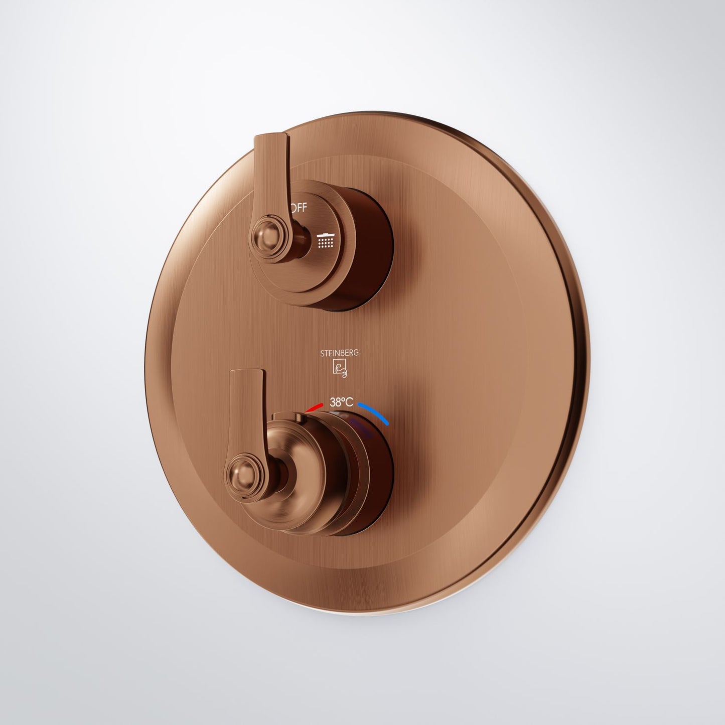 Steinberg Serie 350 Fertigmontageset für Unterputzthermostat mit 2-Wege-Umsteller