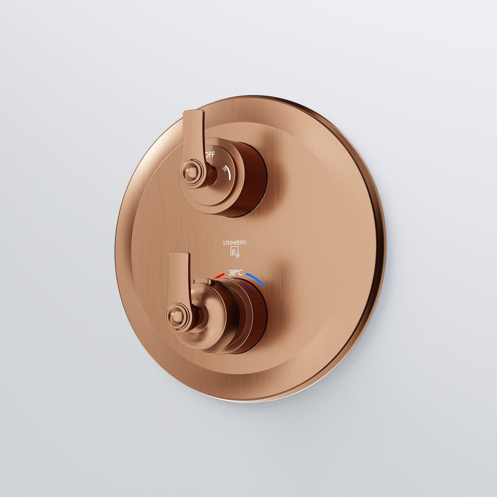 Steinberg 350 series ready-mounted fitting concealed for flush-mounted thermostat with 2-way diverter