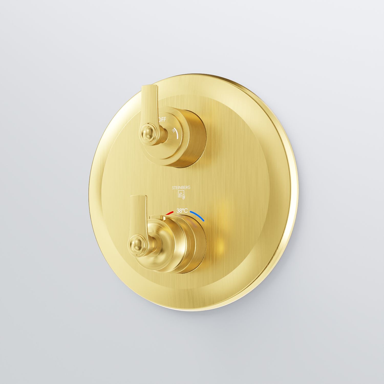 Steinberg 350 series ready-mounted fitting concealed for flush-mounted thermostat with 2-way diverter
