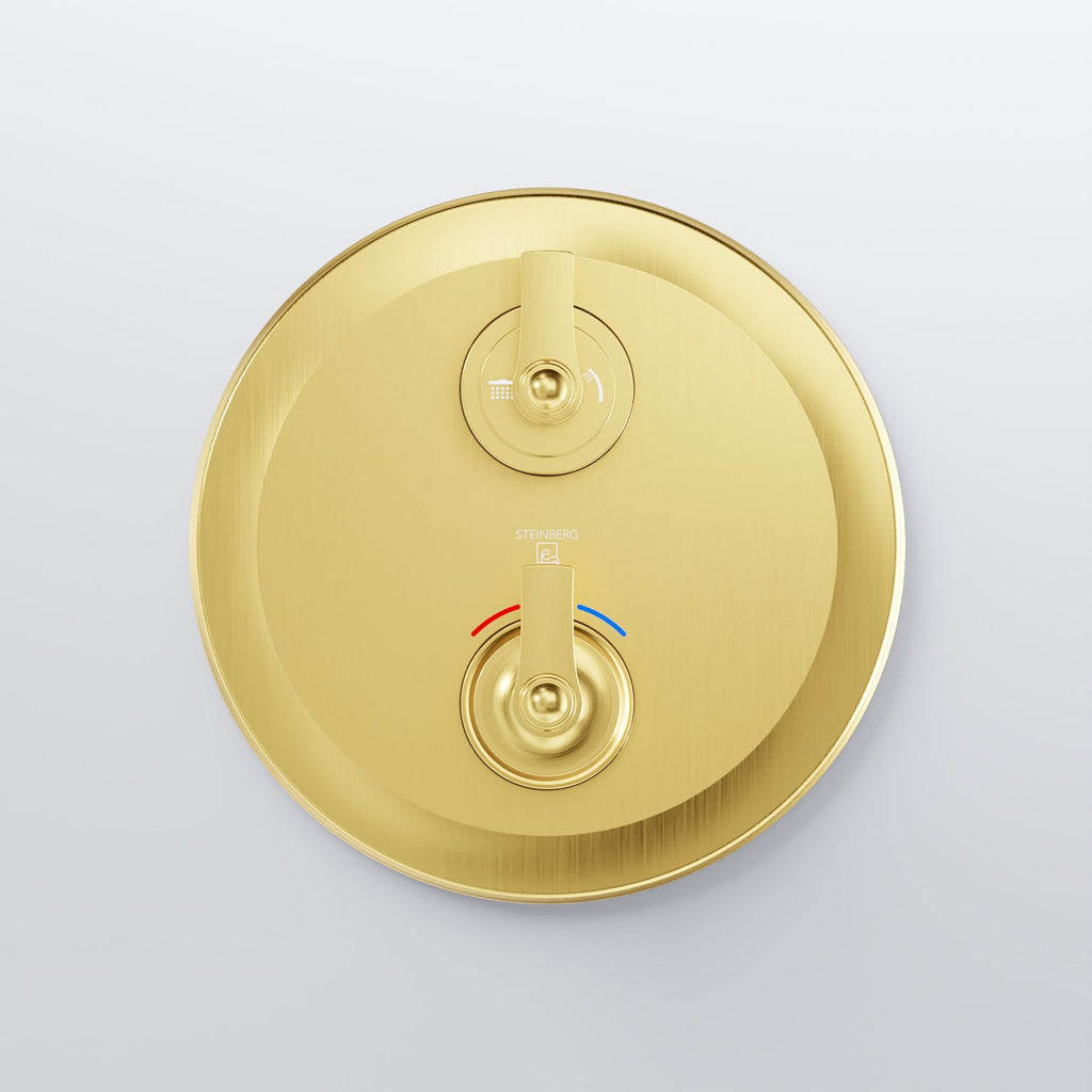 Steinberg 350 series ready-mounted fitting concealed for flush-mounted thermostat with 2-way diverter