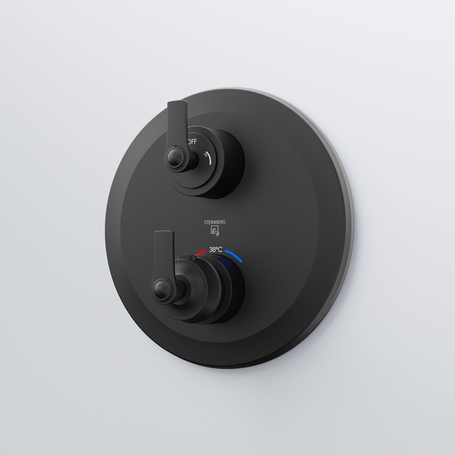 Steinberg 350 series ready-mounted fitting concealed for flush-mounted thermostat with 2-way diverter