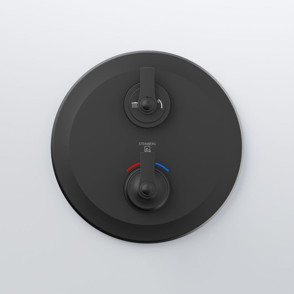 Steinberg 350 series ready-mounted fitting concealed for flush-mounted thermostat with 2-way diverter