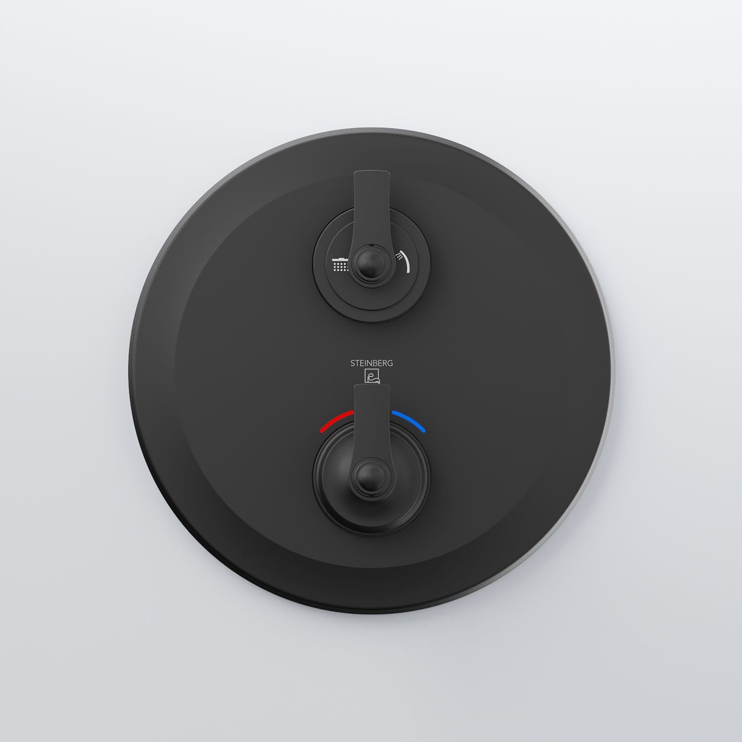 Steinberg 350 series ready-mounted fitting concealed for flush-mounted thermostat with 2-way diverter