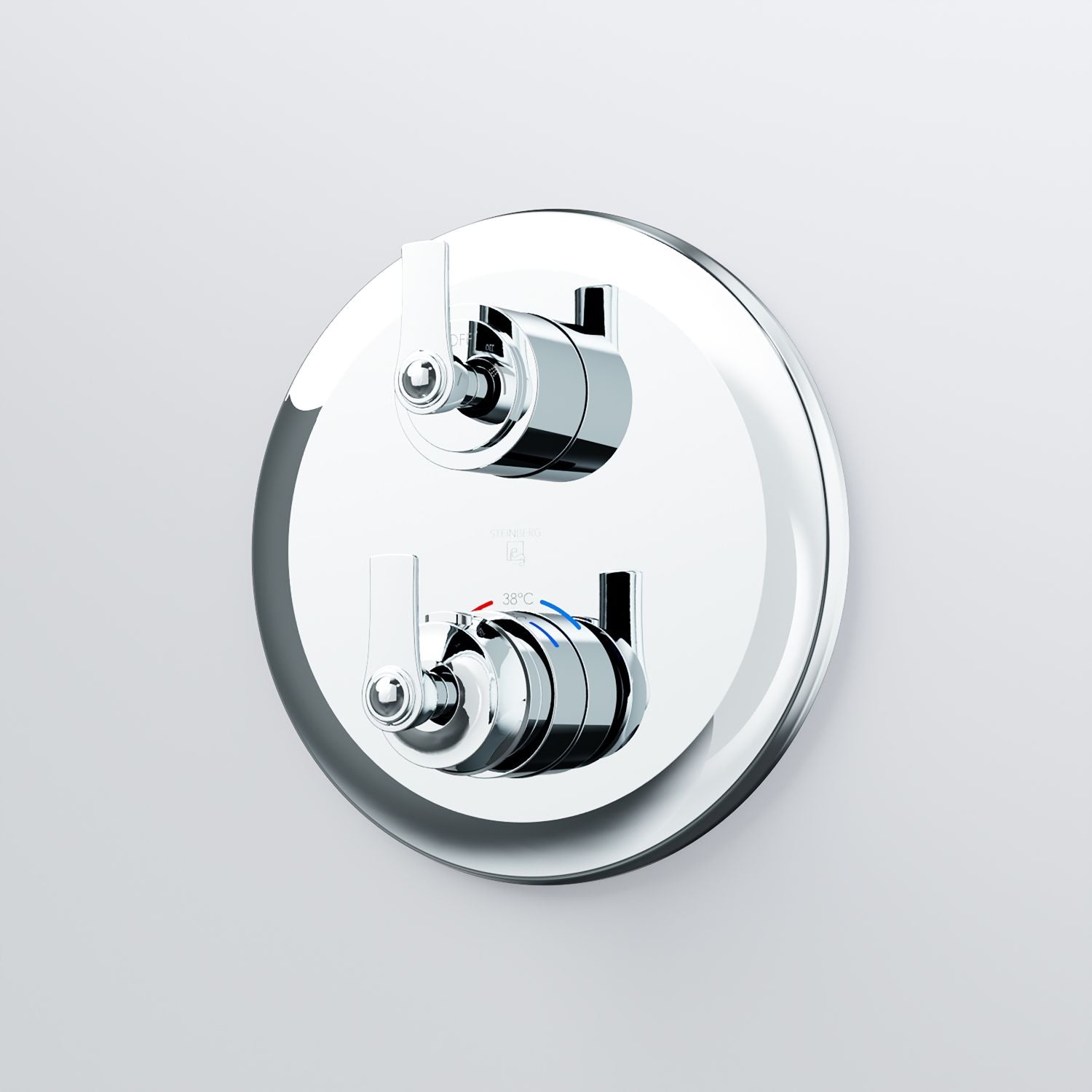 Steinberg 350 series ready-mounted fitting concealed for flush-mounted thermostat with 2-way diverter