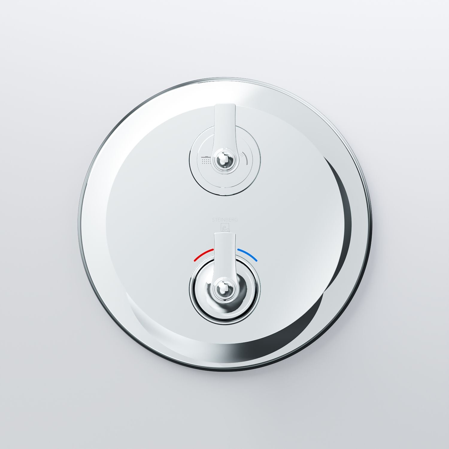 Steinberg 350 series ready-mounted fitting concealed for flush-mounted thermostat with 2-way diverter