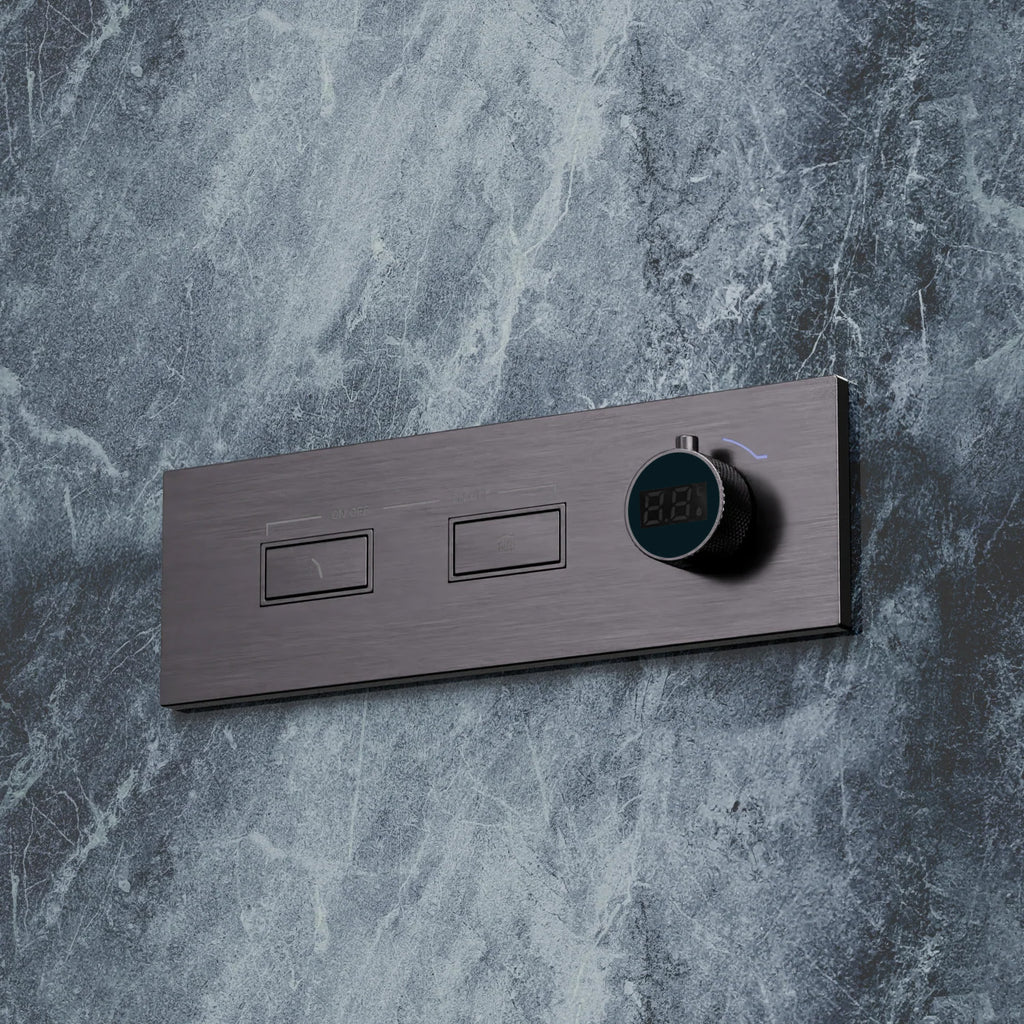 Bewater shower fitting with integrated water turbine, no power connection required