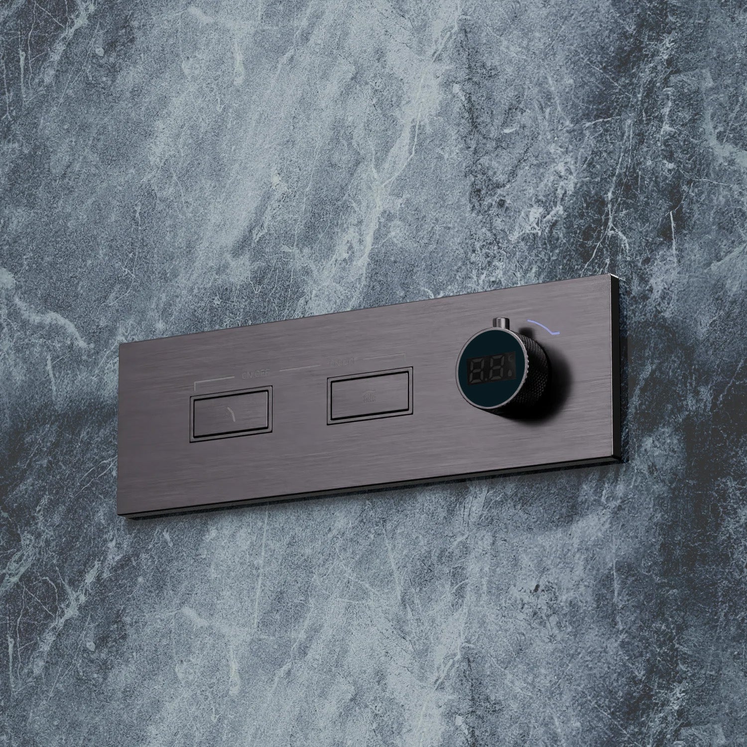 Bewater shower fitting with integrated water turbine, no power connection required