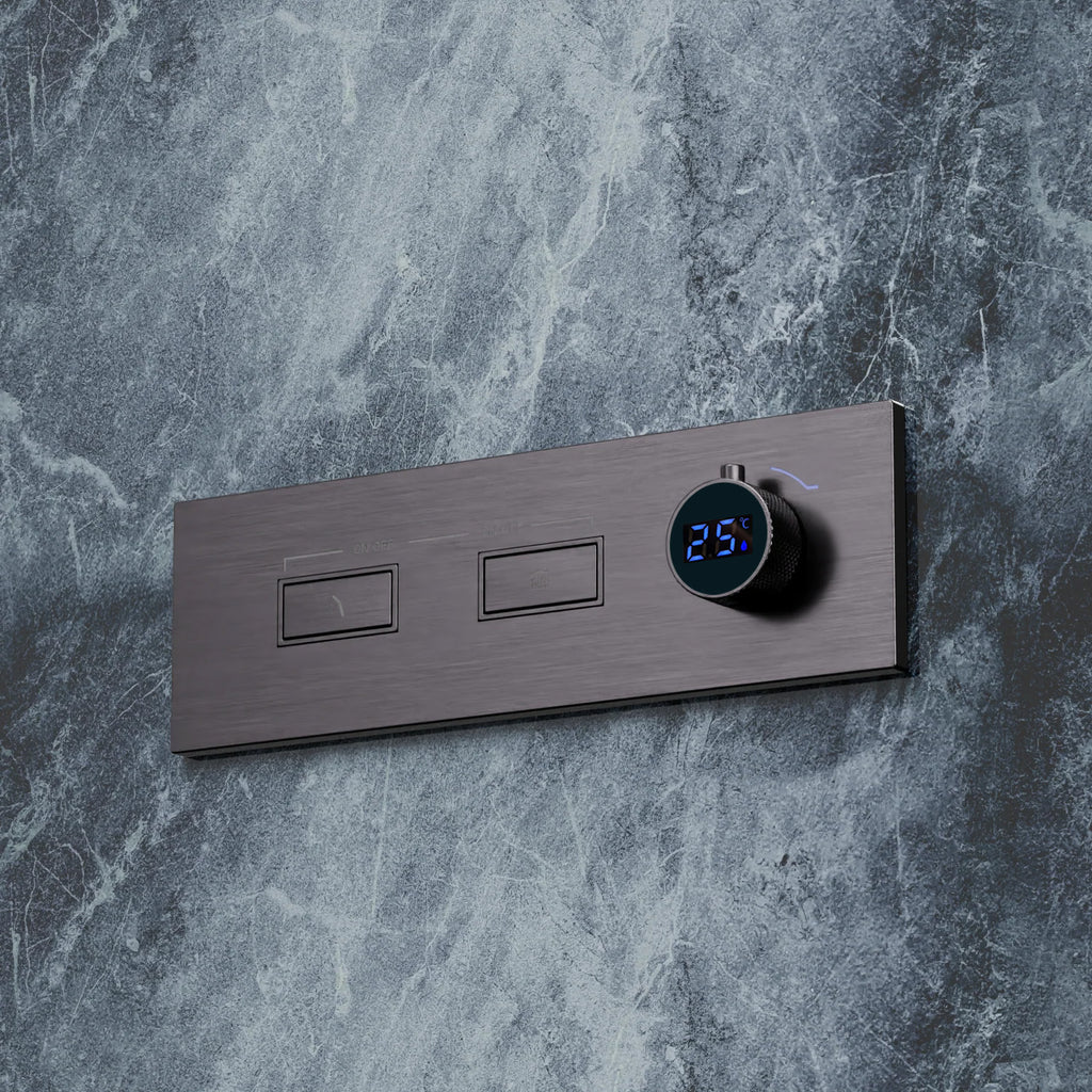 Bewater shower fitting with integrated water turbine, no power connection required