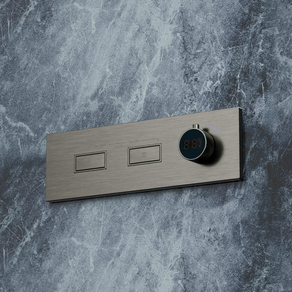Bewater shower fitting with integrated water turbine, no power connection required