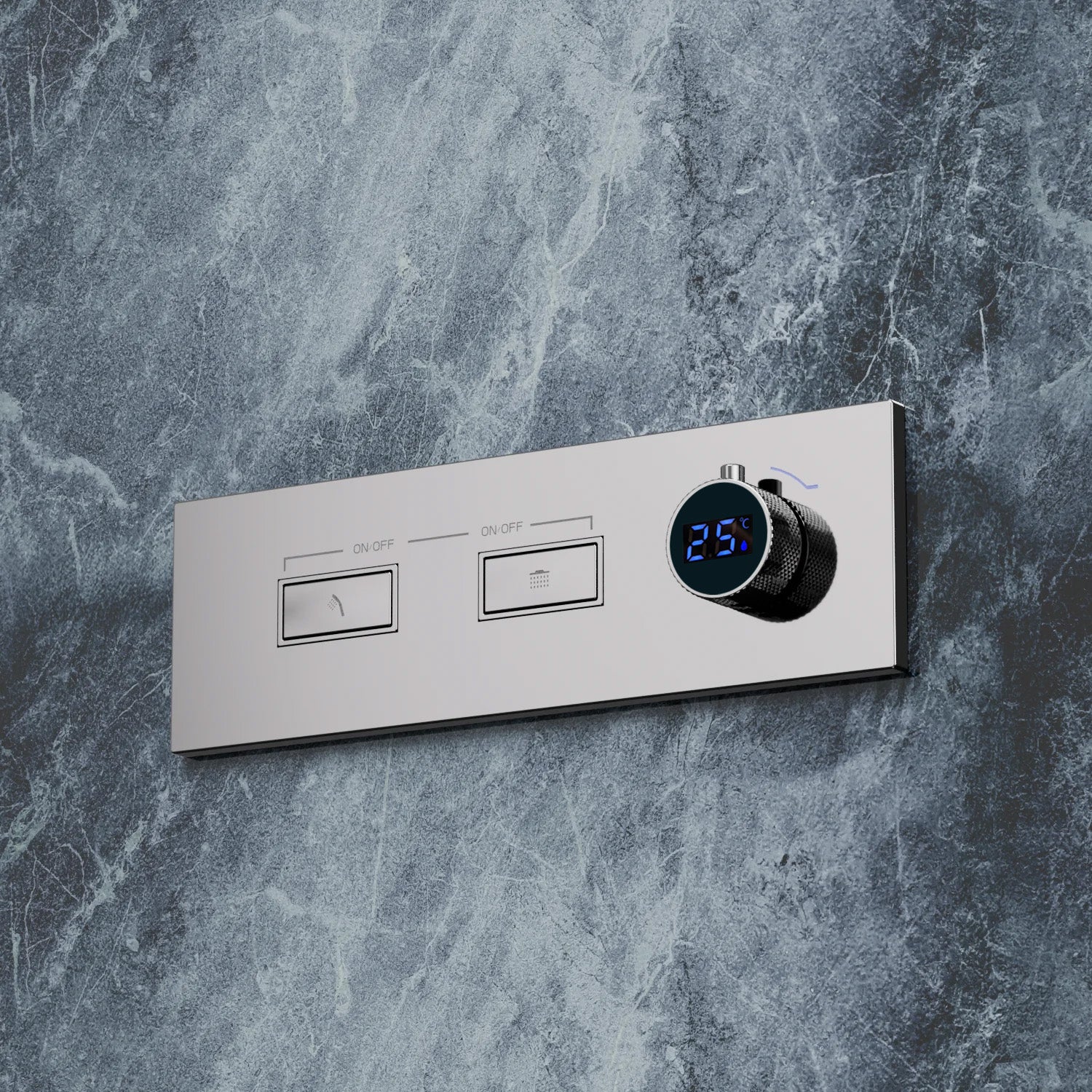 Bewater shower fitting with integrated water turbine, no power connection required