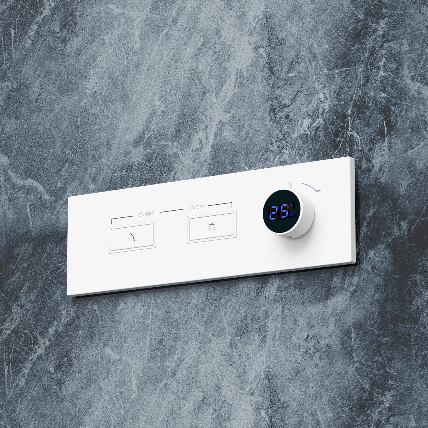 Bewater shower fitting with integrated water turbine, no power connection required
