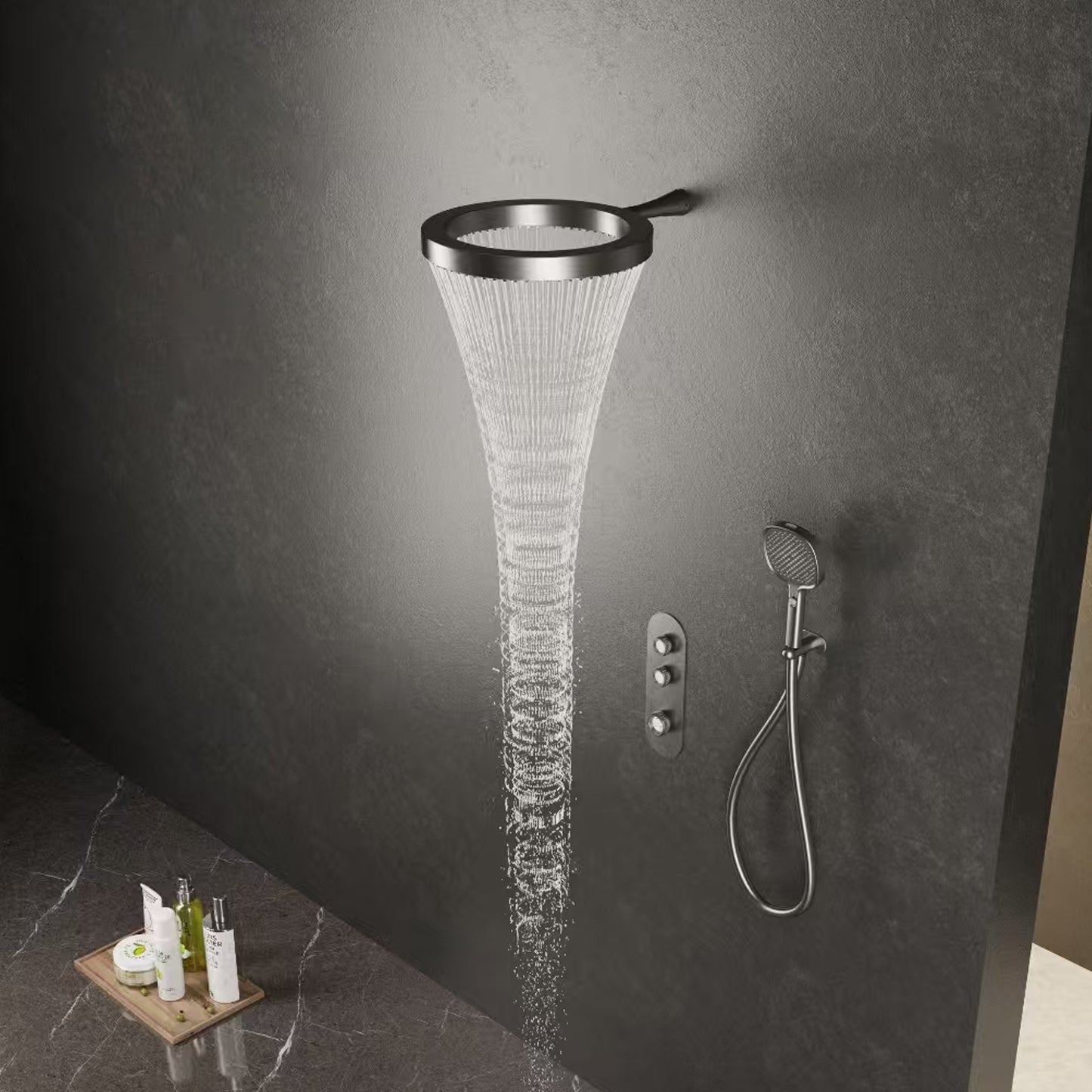 Bewater Ring-Kopfbrause zur Wandmontage