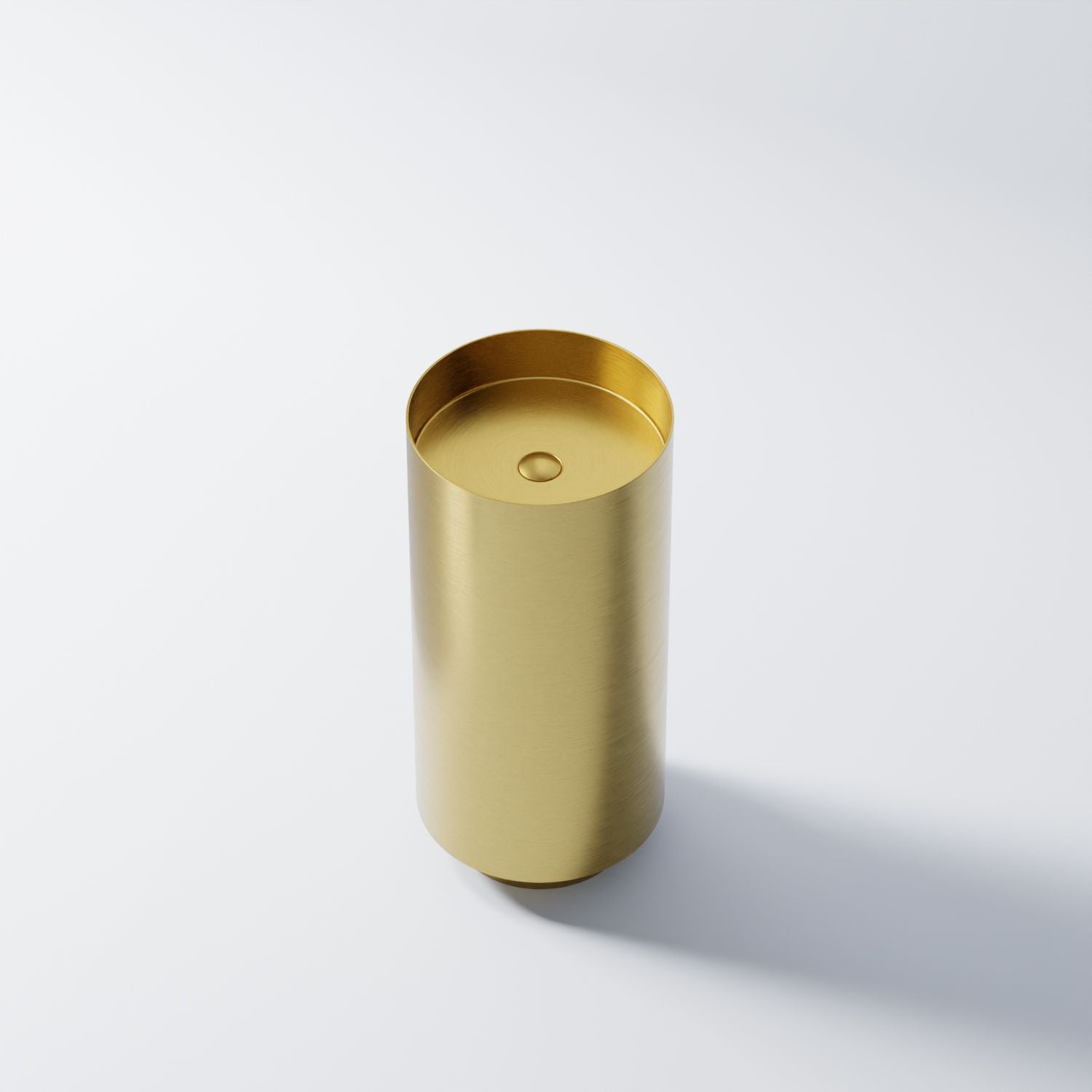 Steinberg Standwaschtisch aus Edelstahl, ohne Überlauf, rund Ø 38 cm