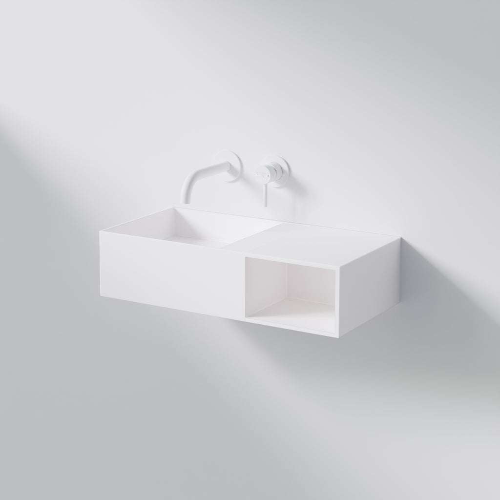 Steinberg Série 443 - Vasque murale - de la surface solide - blanc