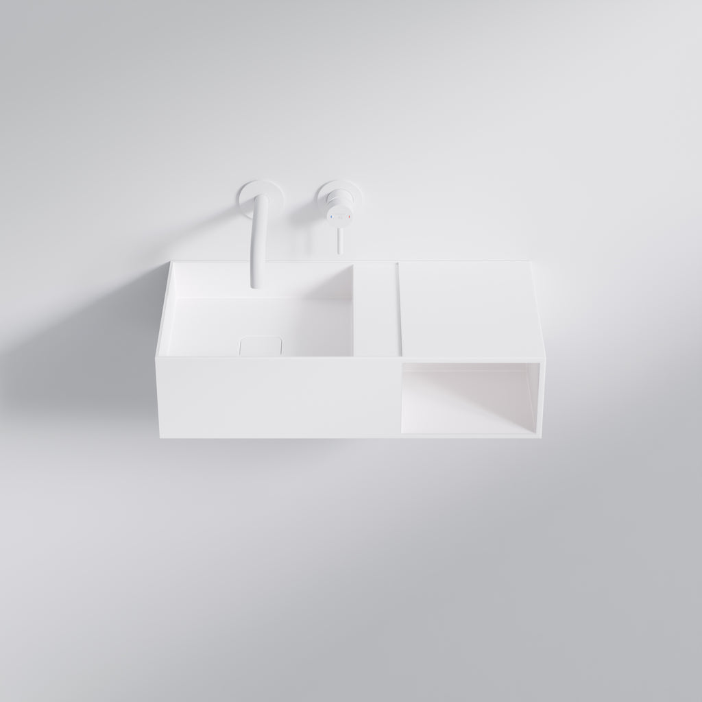 Steinberg Série 443 - Vasque murale - de la surface solide - blanc