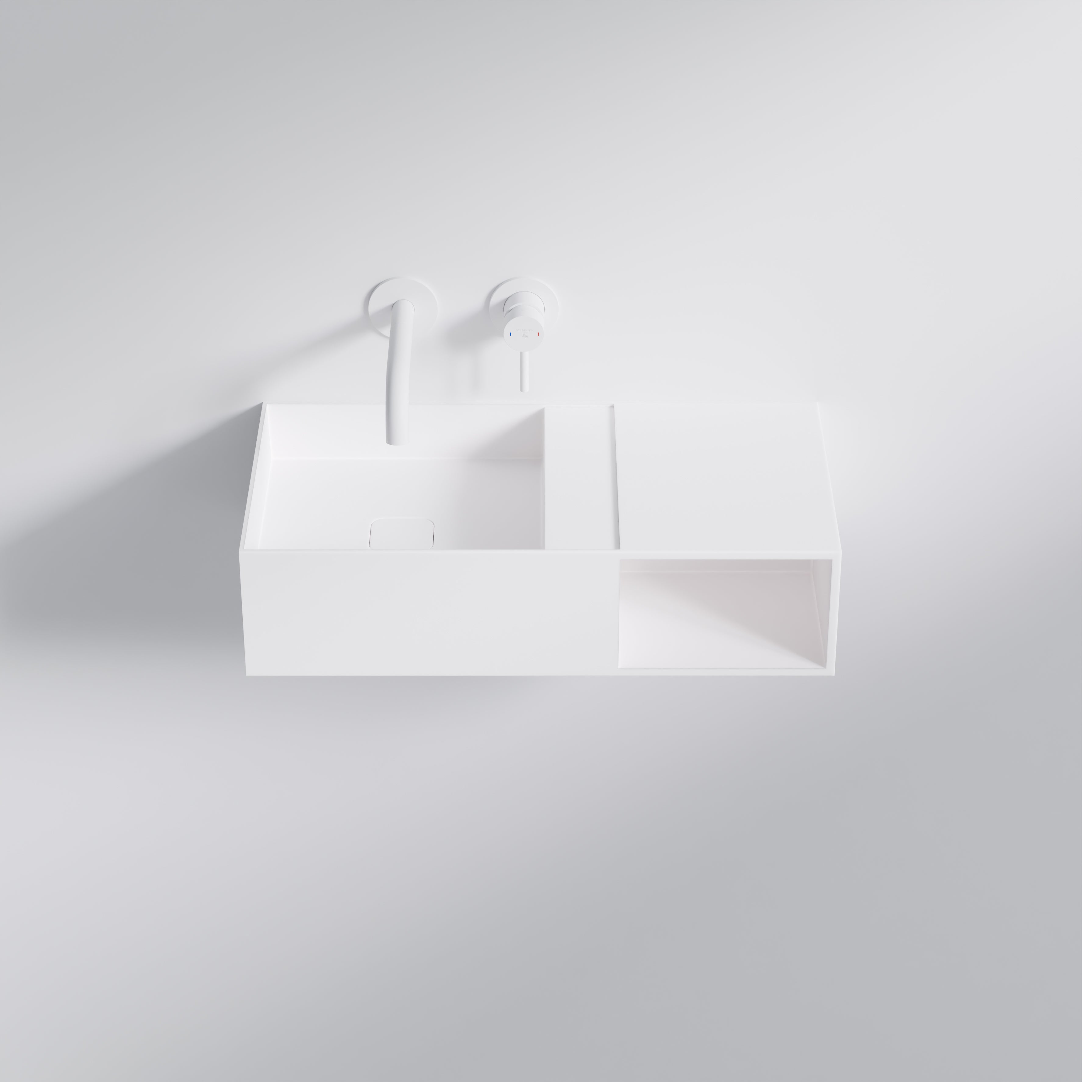 Steinberg Série 443 - Vasque murale - de la surface solide - blanc