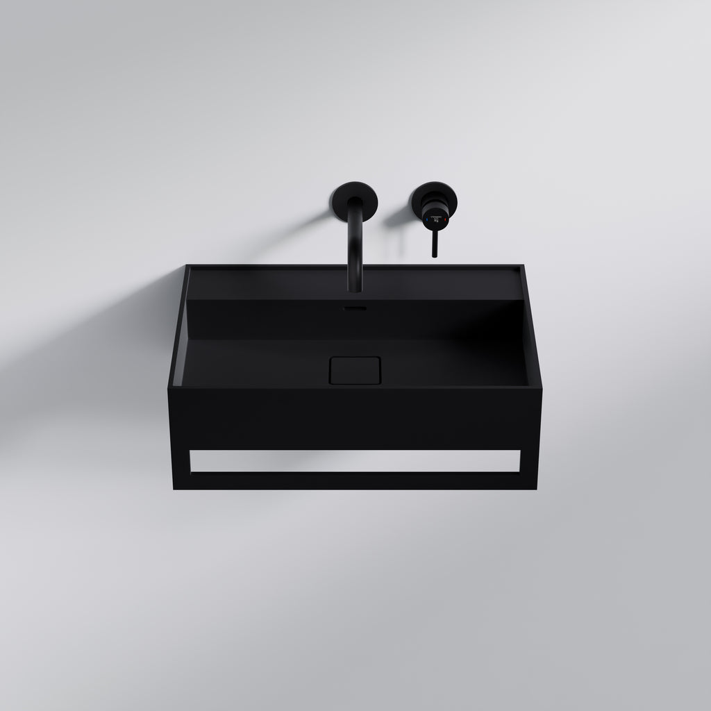 Steinberg Vasque murale - avec support de serviette intégré - De la surface solide - série 443 -