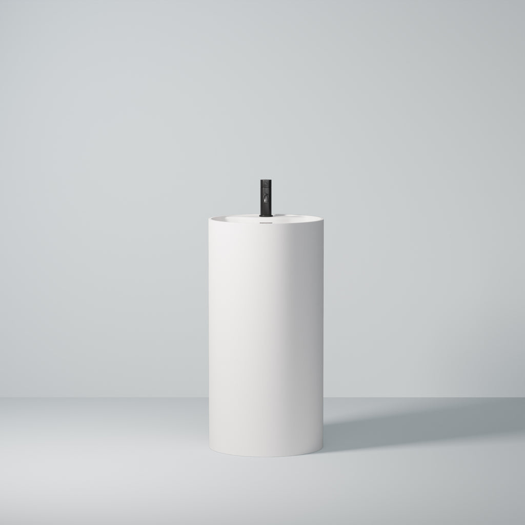 Steinberg Series 445 - stand washbasin - made of solid surface - white