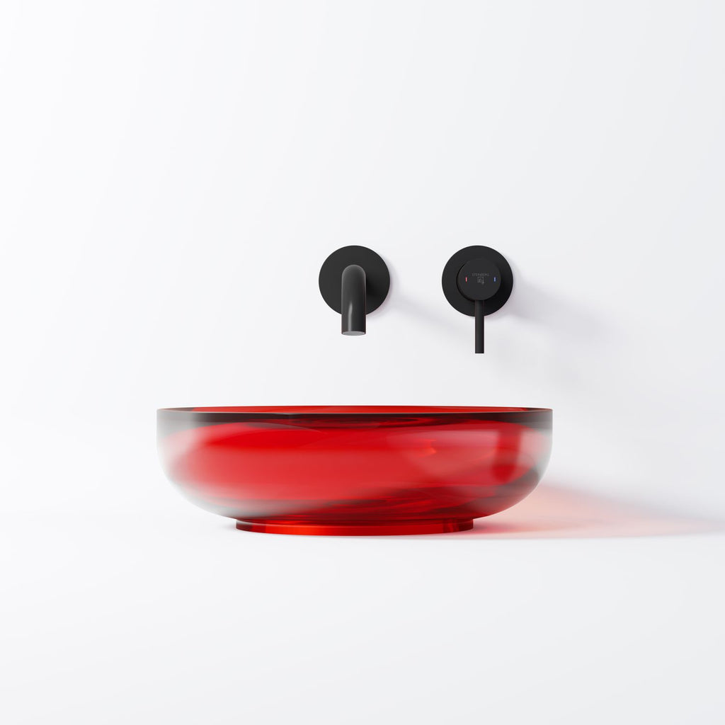 Steinberg Opzetwastafel  Round - Series 489 - From Polyresin - Ruby