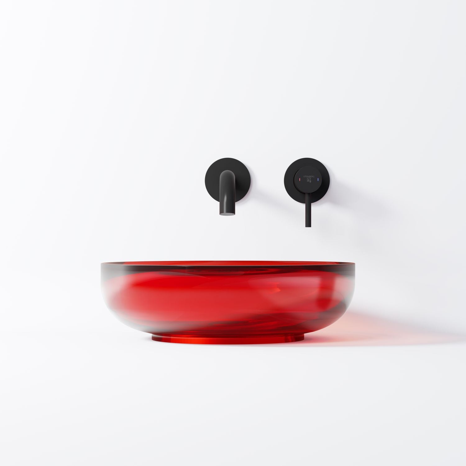 Steinberg Opzetwastafel  Round - Series 489 - From Polyresin - Ruby