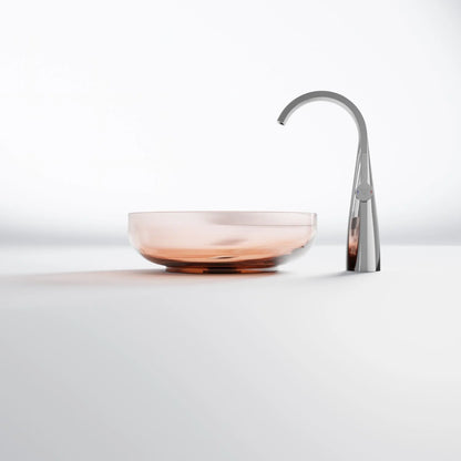 Steinberg Aufsatzwaschtisch rund - Serie 489 - aus Polyresin - Apricot