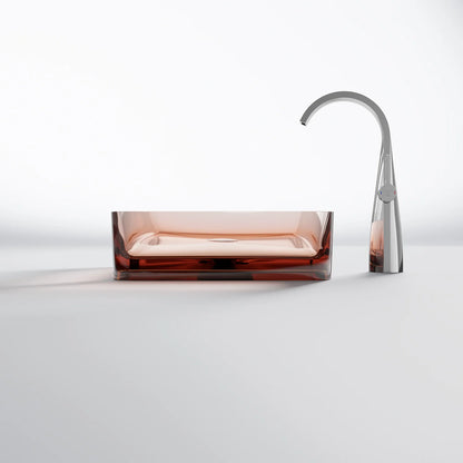 Steinberg Aufsatzwaschtisch rechteckig - Serie 489 - aus Polyresin - Apricot