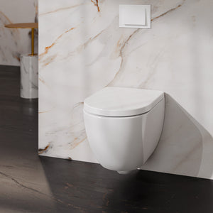 Treos Set - Wand-Tiefspül-WC inkl. WC-Sitz - 48cm - Serie 810 - spülrandlos