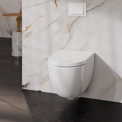 Treos Set - Wand-Tiefspül-WC inkl. WC-Sitz - 48cm - Serie 810 - spülrandlos