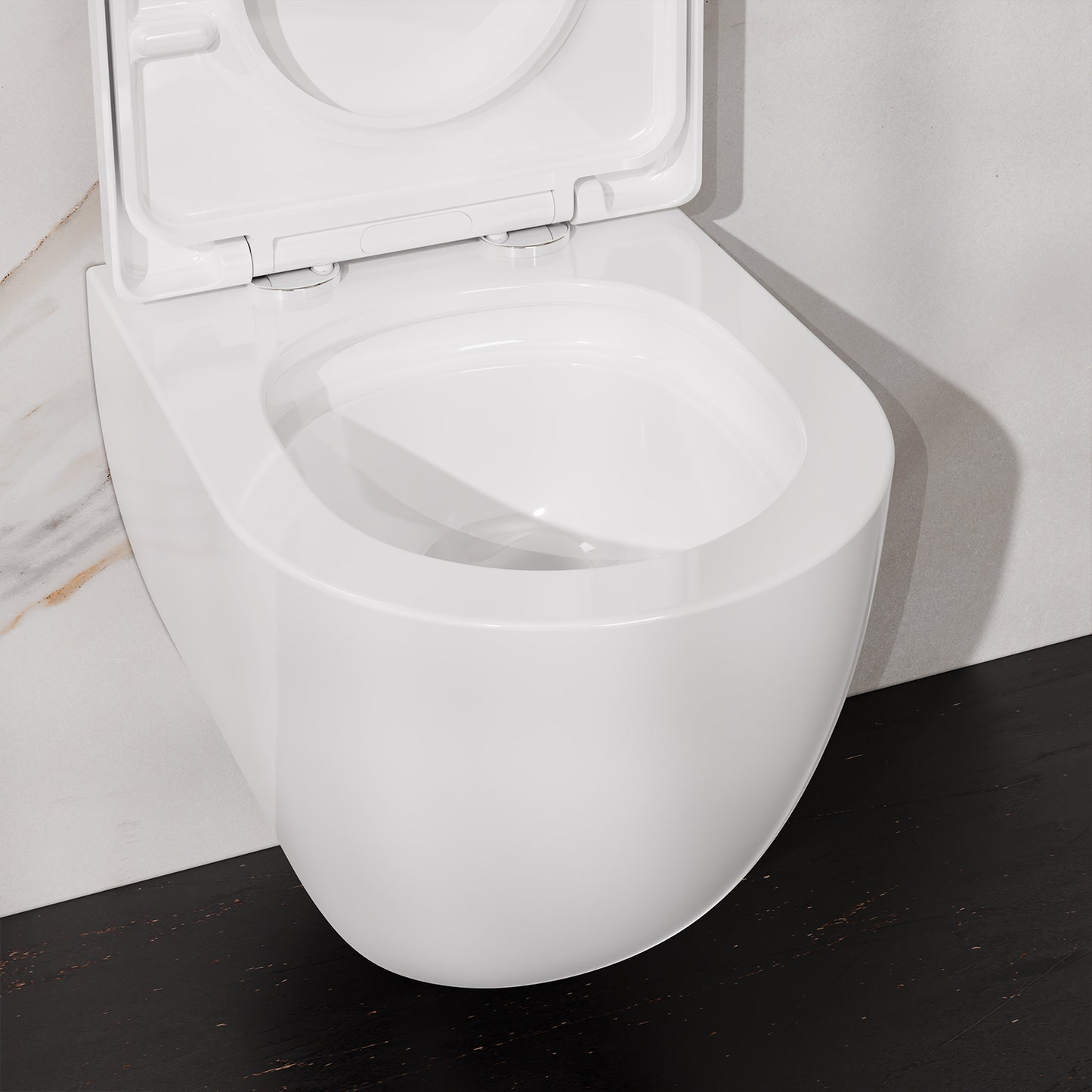 Treos Set - Wand-Tiefspül-WC inkl. WC-Sitz - 48cm - Serie 810 - spülrandlos