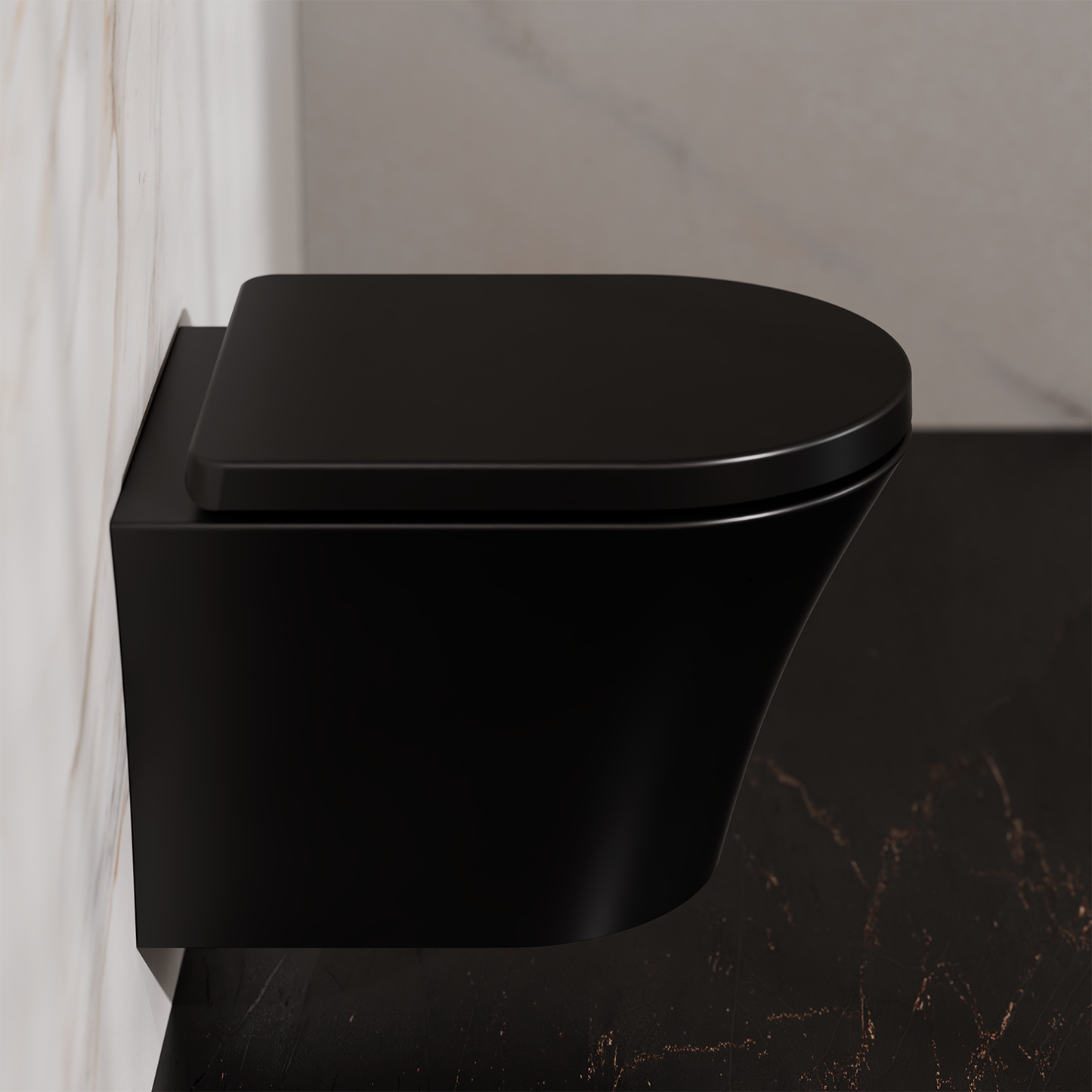 Treos Set - Wand-Tiefspül-WC inkl. WC-Sitz - 48.5cm - Serie 810 - spülrandlos